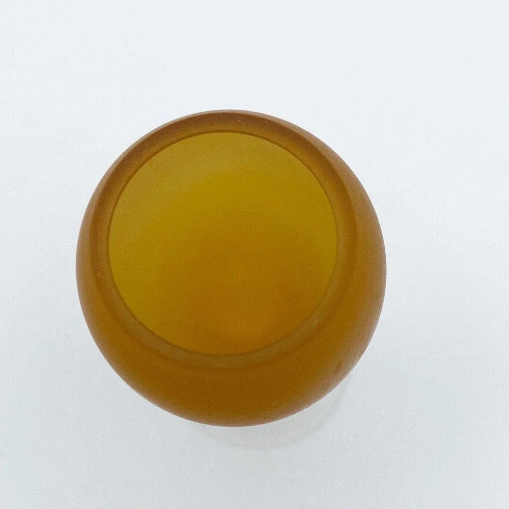 Vintage Frosted Amber White Glass Stemmed Cordial Shot Glasses Set of 5 60s 70s